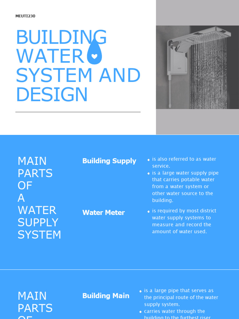Lecture #4 - Building Water System | PDF | Plumbing | Basement