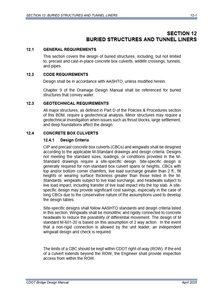 Buried Structures & Tunnel Design Guidelines | PDF | Tunnel | Concrete