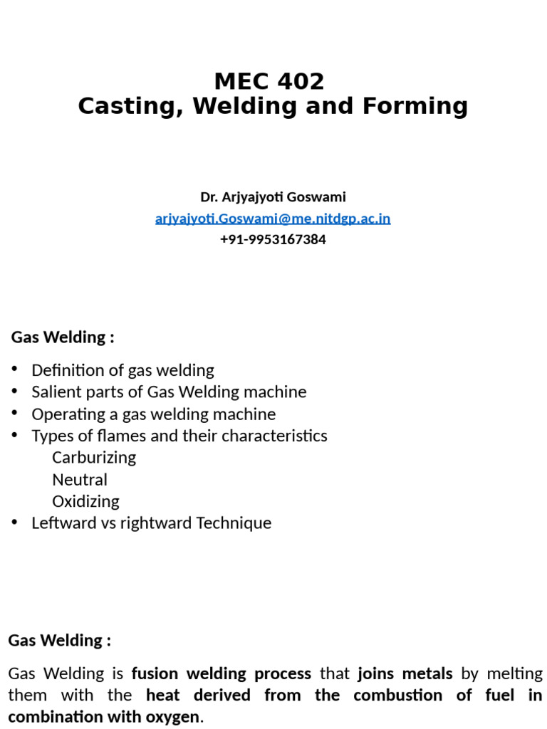 Gas Welding | PDF | Welding | Construction