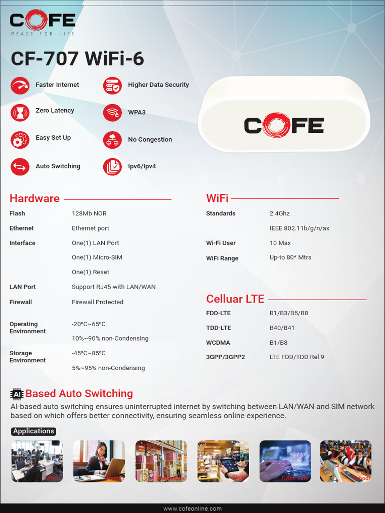 CF-707 WiFi-6 Router Specifications | PDF