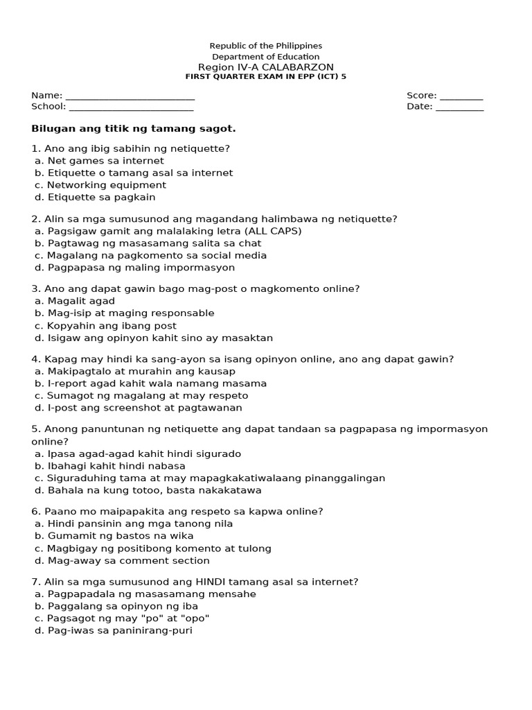 G5 Qe 1 Epp | PDF