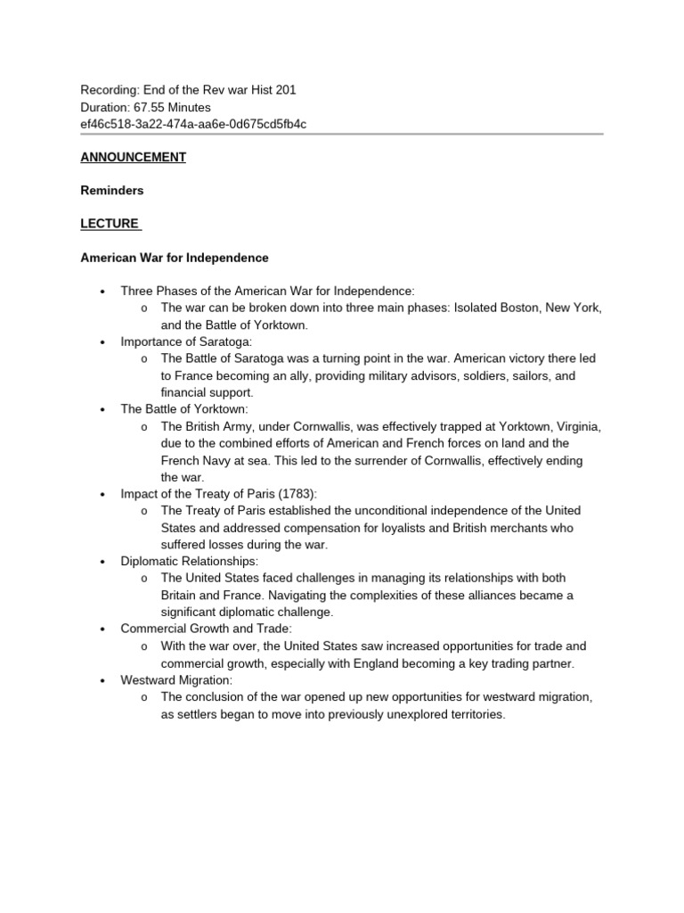 American Revolution: Key Events & Impact | PDF | Slavery | Slavery In ...