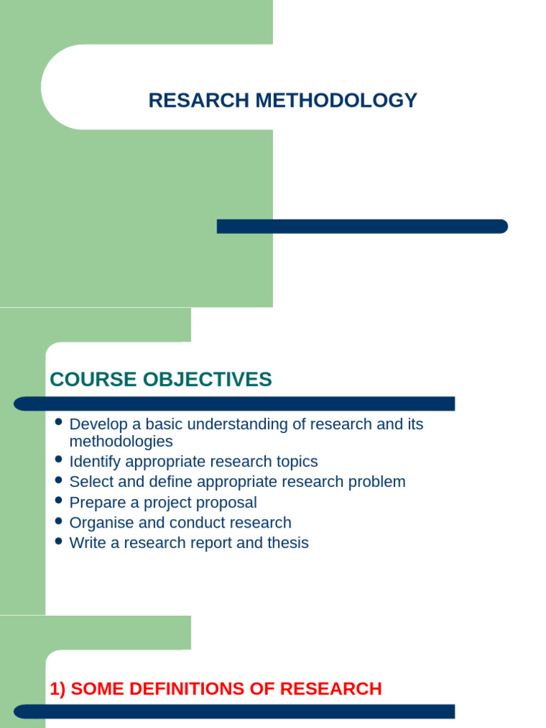 A Course in Research Methodology 2018 PP | PDF | Quantitative Research ...
