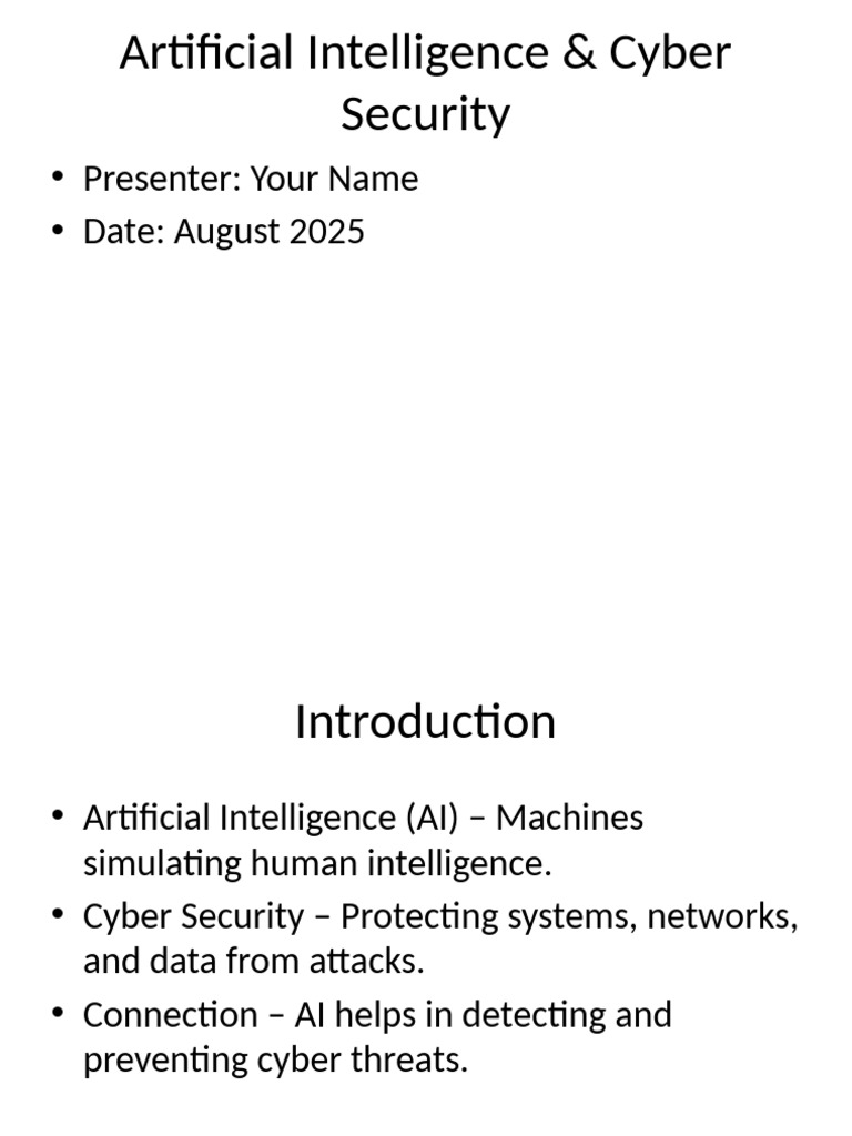 AI's Role in Cyber Security Insights | PDF