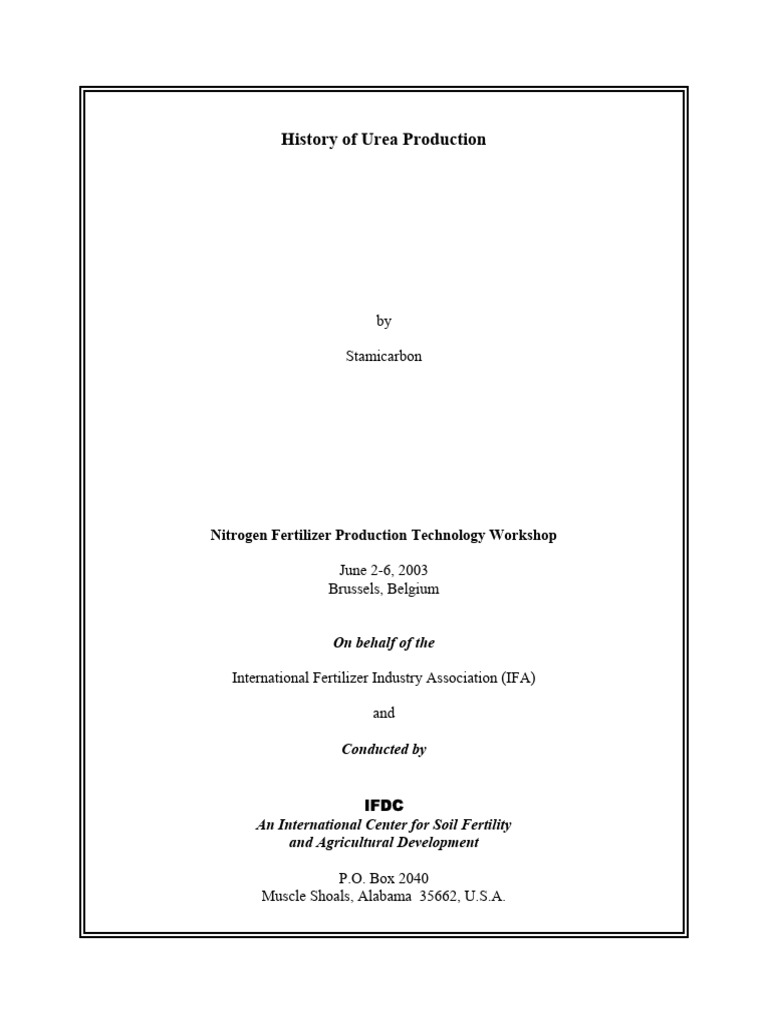 Stamicarbon's Urea Production History | PDF | Urea | Carbon Dioxide