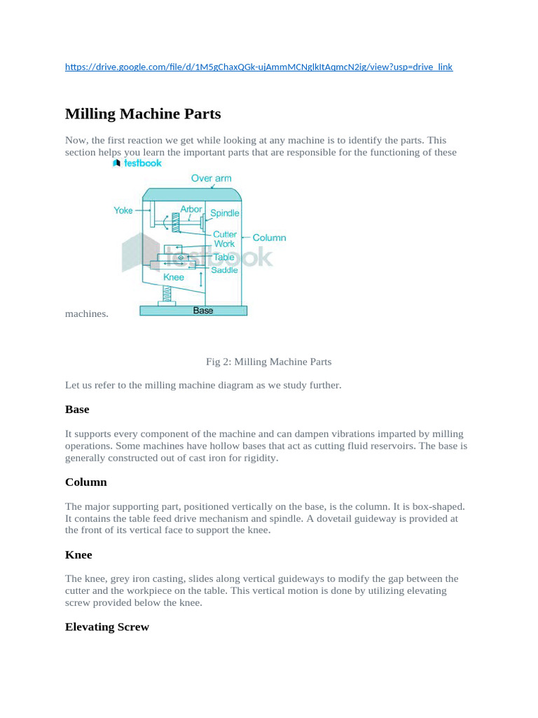 Milling Machine | PDF