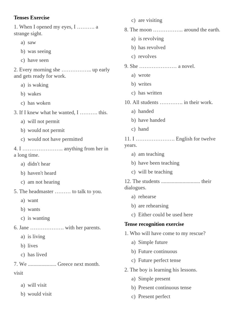 Tenses and Translation Exercises | PDF | Chess Theory | Chess
