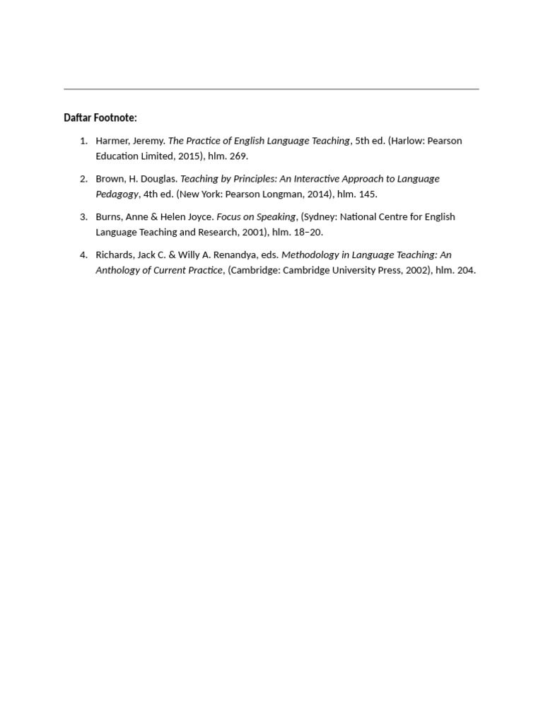 Essential Footnotes for Language Teaching | PDF
