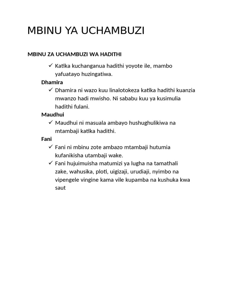 Mbinu Ya Uchambuzi | PDF