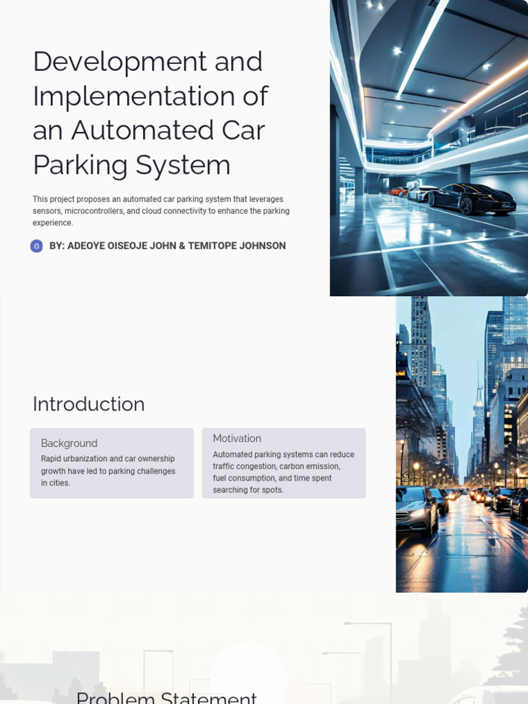 Automated Smart Car Parking System | PDF | Parking | Internet Of Things