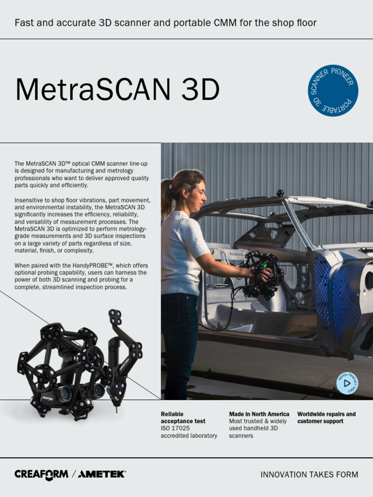 MetraSCAN 3D: Advanced 3D Scanning Solutions | PDF | Computing