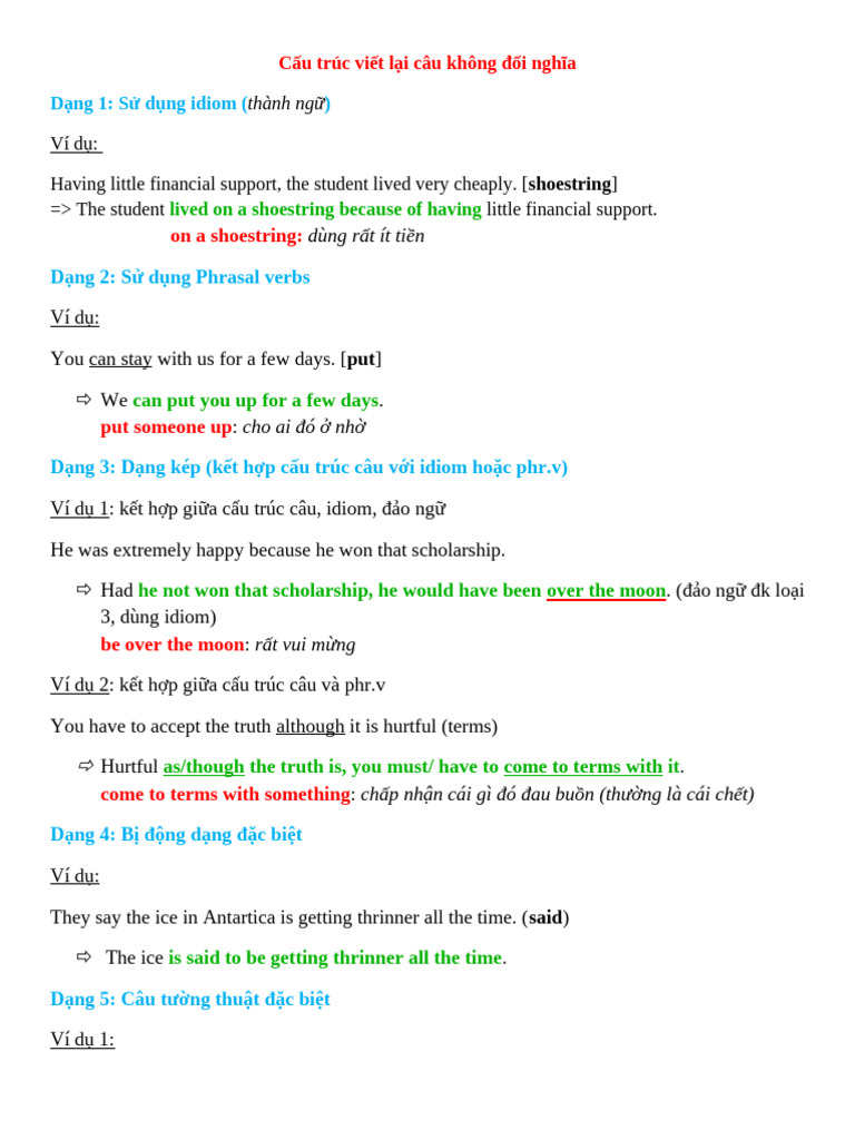Sentence Transformation Techniques | PDF