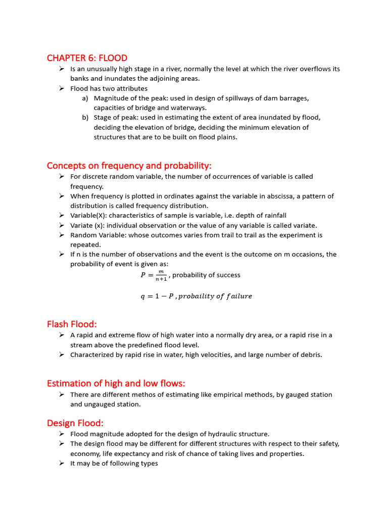Understanding Flood Dynamics and Estimation | PDF | Flood | Drainage Basin
