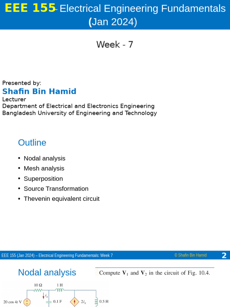 EEE 155 Week 7 | PDF | Electrical Engineering | Electricity