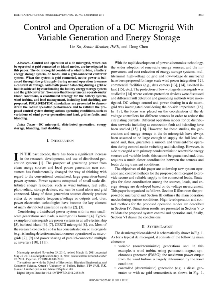 DC Microgrid Control Strategies | PDF | Electrical Grid | Power Electronics