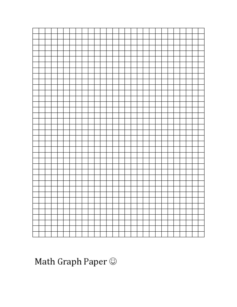 Math Graph Paper Template | PDF