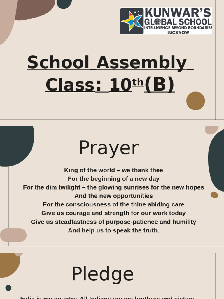 10th(B) School Assembly Highlights | PDF