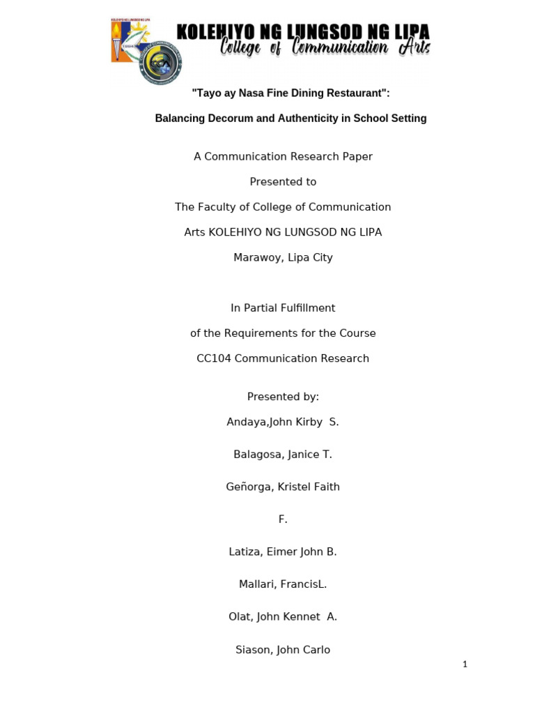 Balancing Decorum and Authenticity in Schools | PDF | Authenticity ...