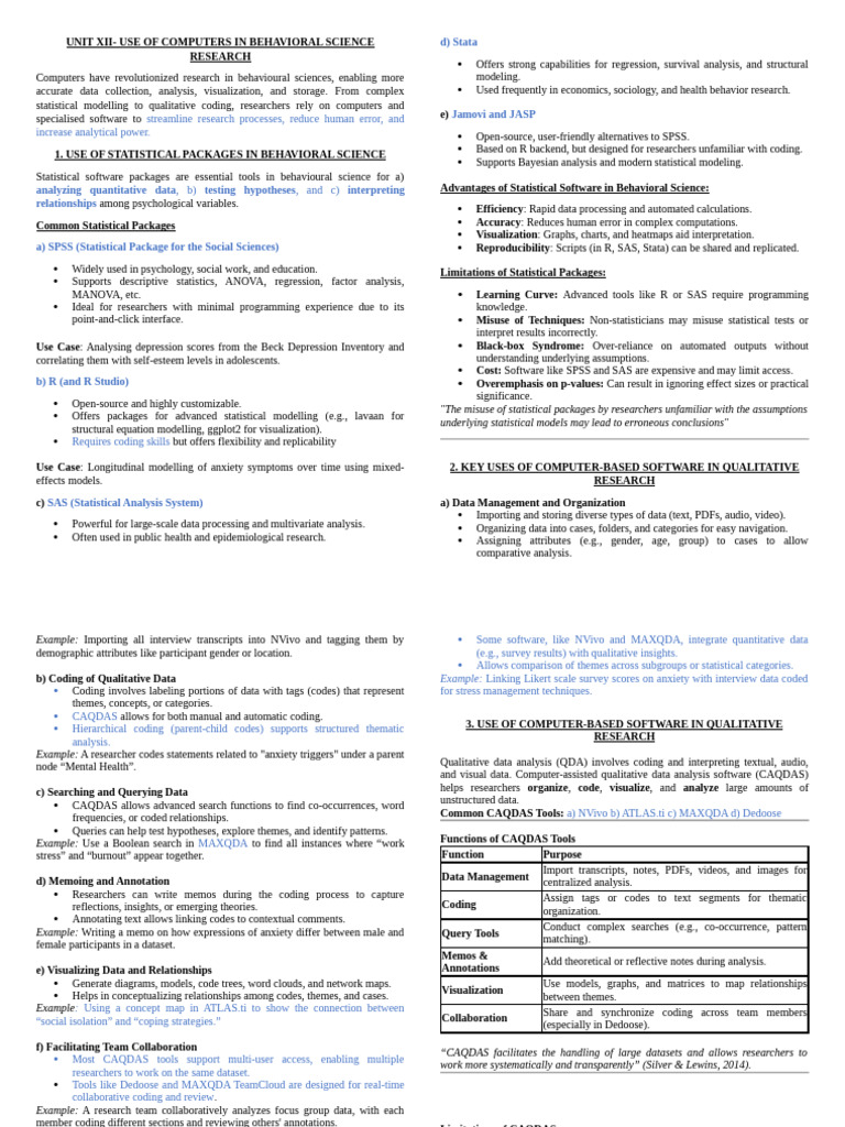 Computers in Behavioral Science Research | PDF | Statistics ...