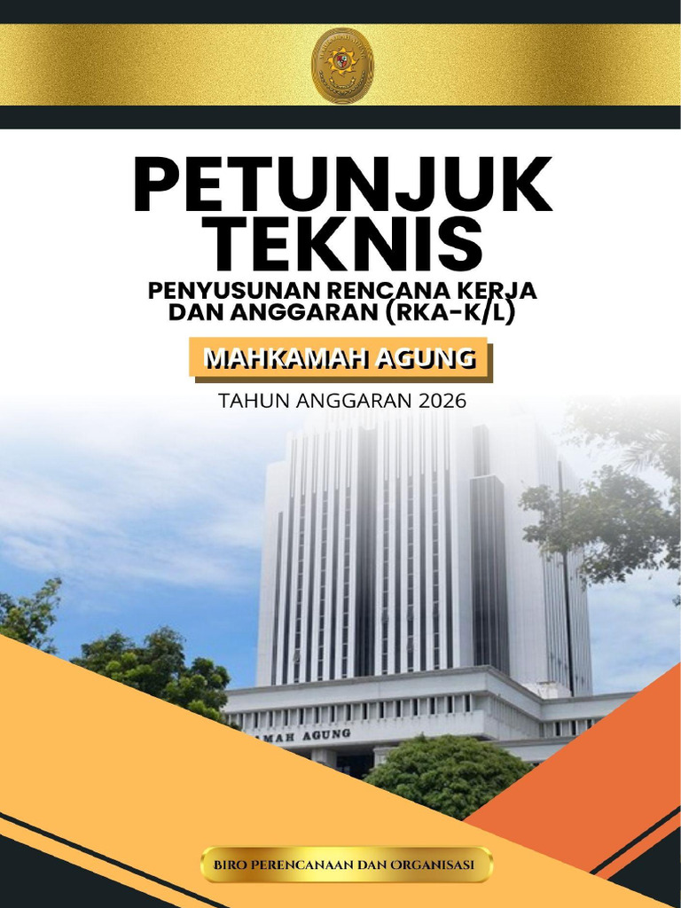 Juknis Penyusunan RKA-K/L 2026 MA | PDF