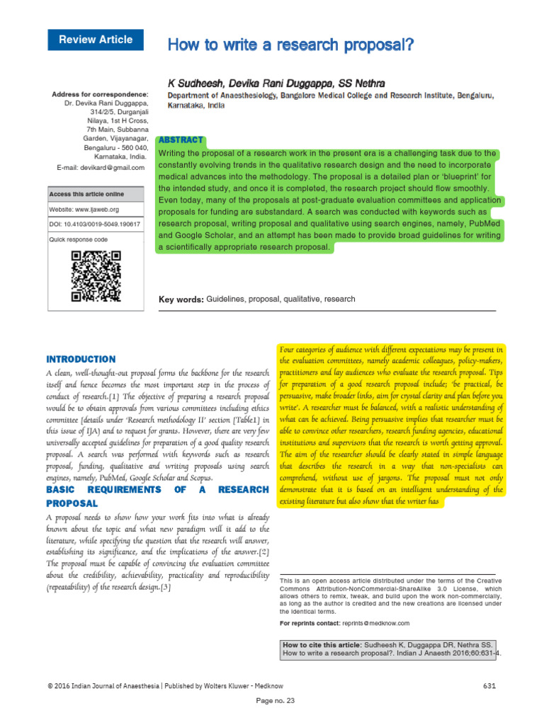 How To Write A Research Proposal | PDF | Methodology | Sampling ...