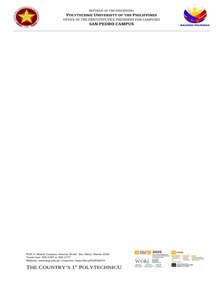 PUP Letterhead Templates | PDF