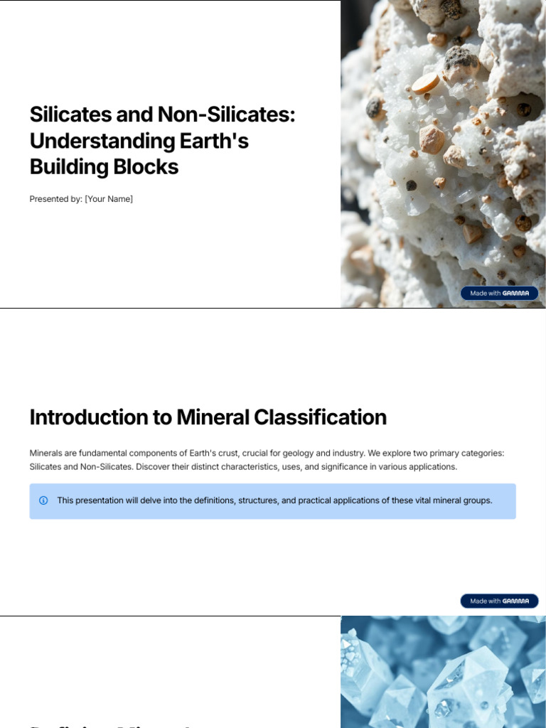 Silicates vs Non-Silicates Explained | PDF | Minerals | Silicate