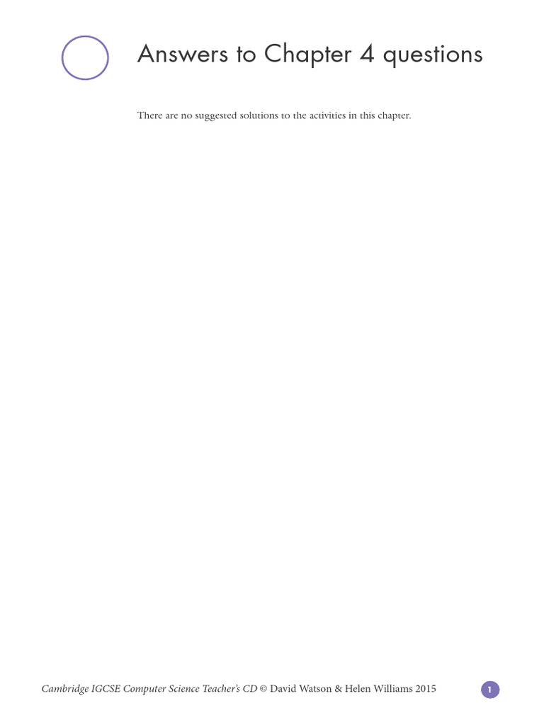 Chapter 4 Questions Answers Summary | PDF