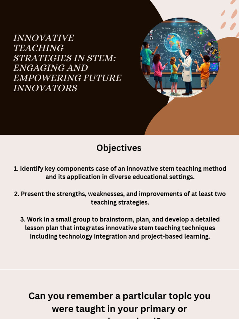 Innovative STEM Teaching Strategies | PDF | Science, Technology ...