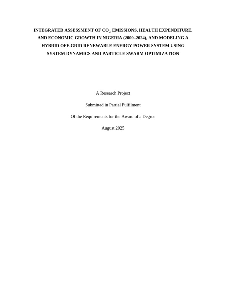 CO₂ Emissions and Health in Nigeria 2000-2024 | PDF | Economic Growth ...