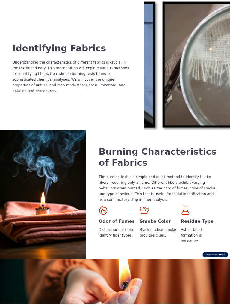 Identifying Fabrics | PDF | Textiles | Yarn