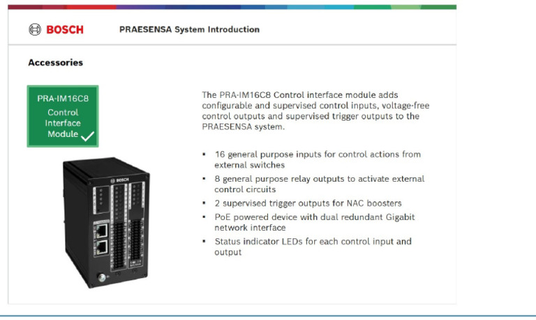 PRA IM16C8 Control Interface Module | PDF