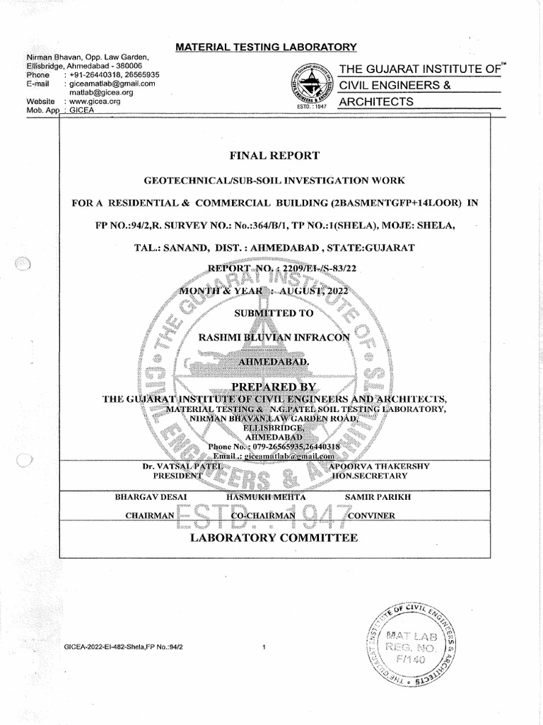 Sela Soail Test Reprot | PDF
