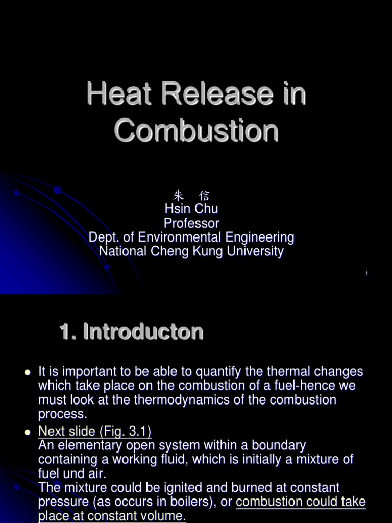03-Heat Release in Combustion | PDF | Combustion | Enthalpy