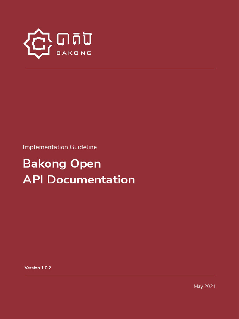 Bakong Open API Documentation 1.0.2 | PDF | Parameter (Computer ...
