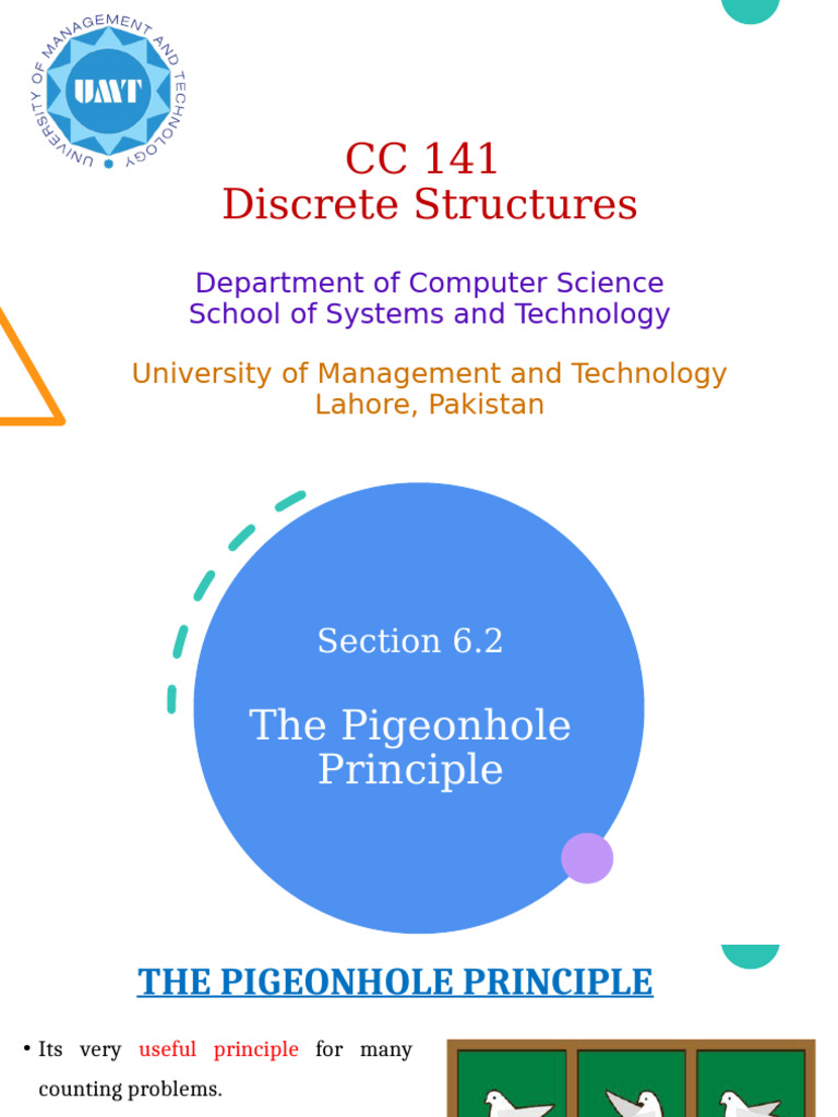 Lecture Notes 14 - Counting - Pigeonhole Principle - Permutation and ...