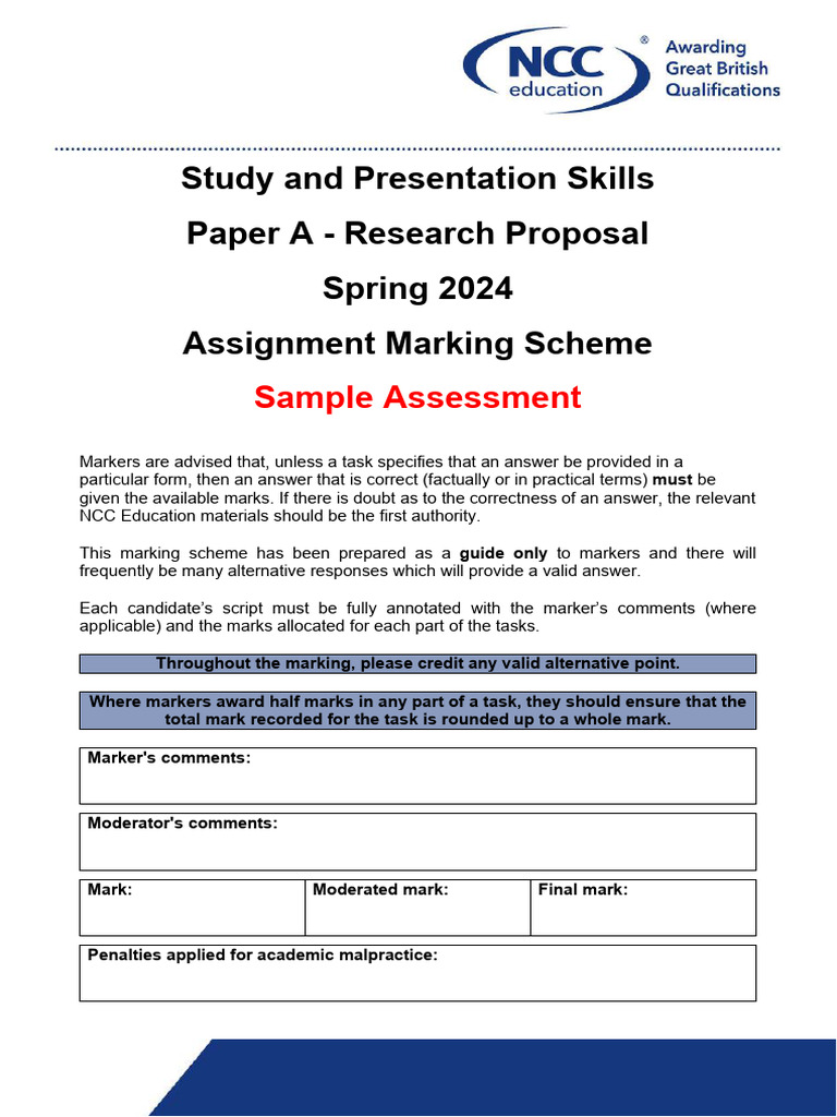 Research Proposal Assessment Guide | PDF | Methodology | Citation