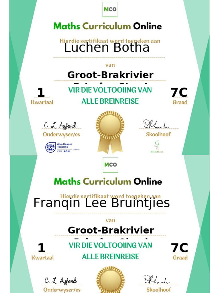 MCO Sertifikate 7C | PDF