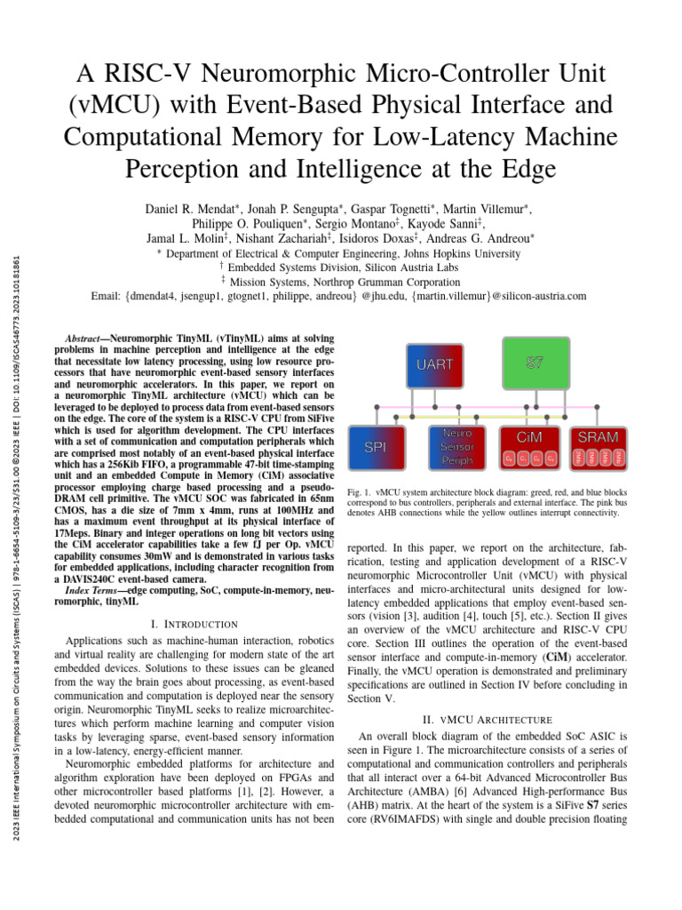 RISC-V Neuromorphic Microcontroller for Edge AI | PDF | Microcontroller ...