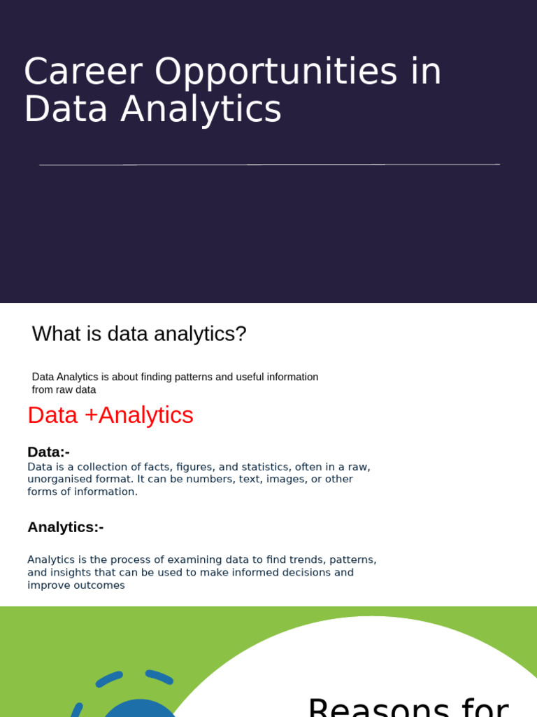 Career Paths in Data Analytics | PDF | Analytics | Data Analysis