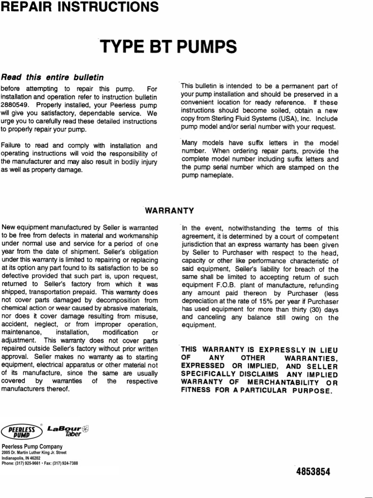 Horiz Split Case Type BT | PDF