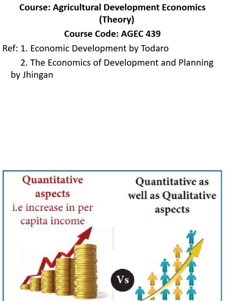 Understanding Agricultural Development Economics | PDF | Human ...