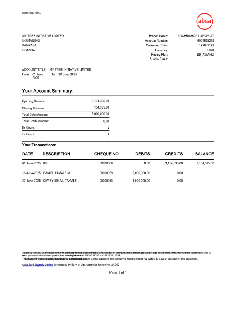 Absa Account Balance Summary | PDF | Service Industries | Financial ...