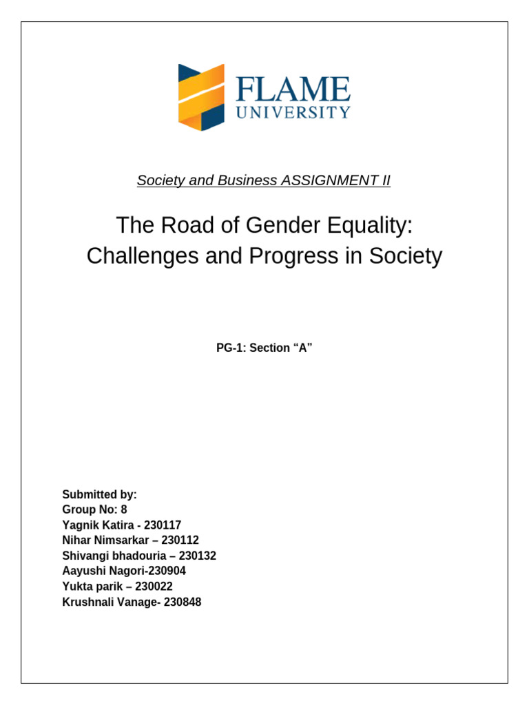 Gender Equality Challenges in India | PDF | Gender Equality | Gender ...