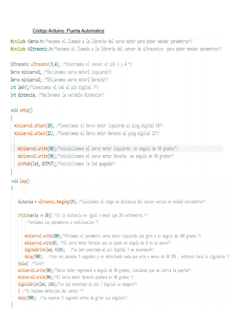 Código Arduino | PDF