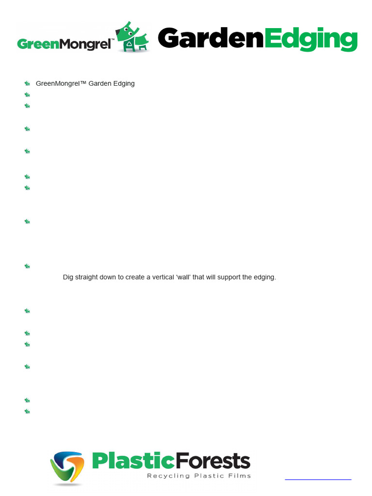 How to Install GreenMongrel Garden Edging | PDF