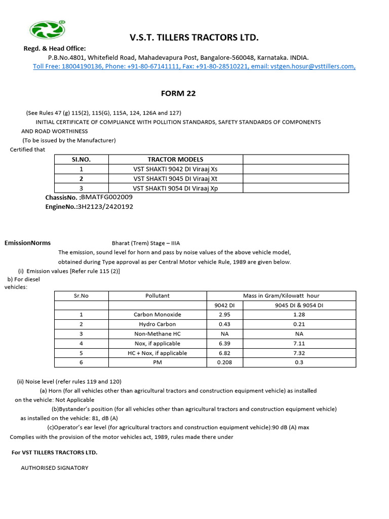 FORM 22 - Copy 9045 (10) Ganesh Gotule | PDF | Exhaust Gas | Pollution