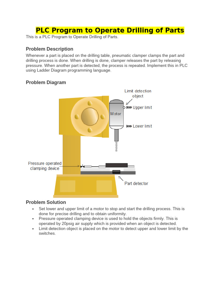 PLC Program for Drilling Automation | PDF | Programmable Logic ...