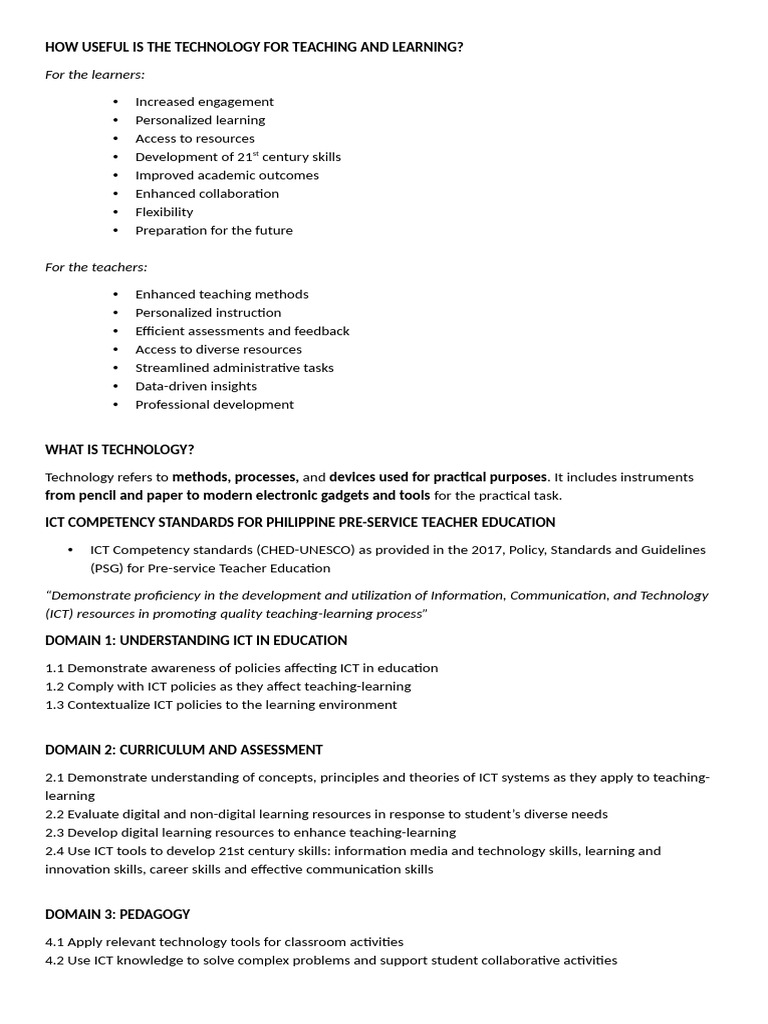 Benefits of Technology in Education | PDF | Educational Technology ...