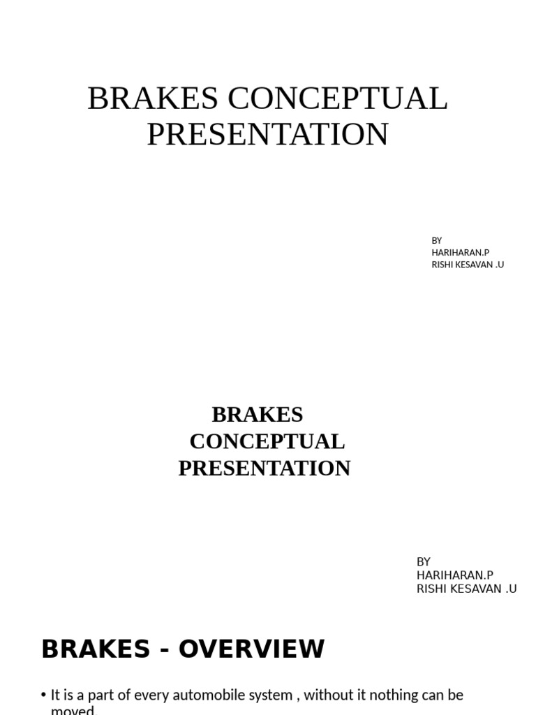 Comprehensive Brake Systems Overview | PDF | Brake | Manufactured Goods